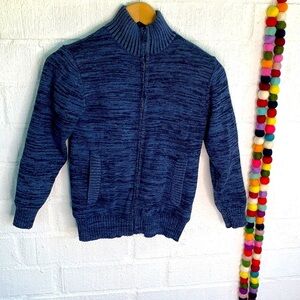 Boston Traders Fleece Thick Blue Zip Up Navy Kids Jacket sz 7/8